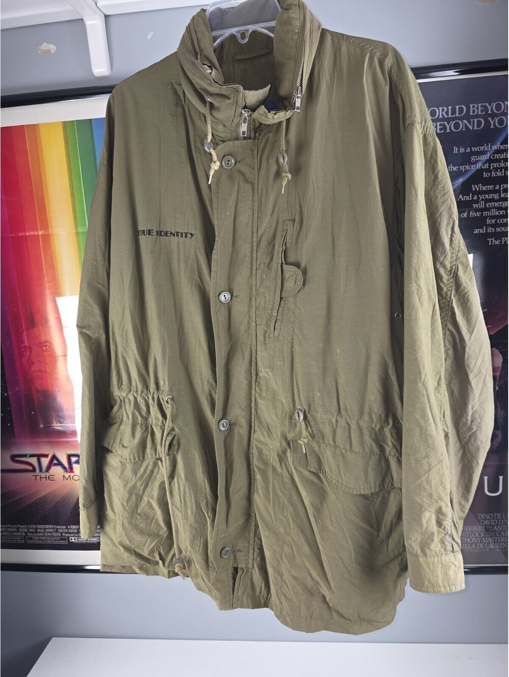 Vintage TRUE IDENTITY Movie Cast Film Crew Jacket GAP Sz Mens L Full Zip *WORN*